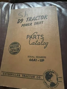 CAT CATERPILLAR D9 TRACTOR POWER SHIFT PARTS BOOK SERIALS 66A1-UP 1961 edition - Picture 1 of 6