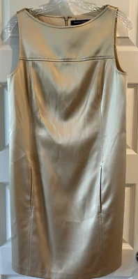 Ralph Lauren Black Label Silk Dress Sleeveless Boat Neck Shift Womens Size 8 USA - Image 1 of 4