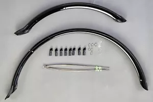 Schutzblech Set Radschützer 26" 58mm breit schwarz feste Montage inkl. Streben - Bild 1 von 3