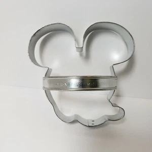 Vtg Disney Metal Mickey Mouse Cookie Cutter, w/handle Made in USA 4.5" - Picture 1 of 4