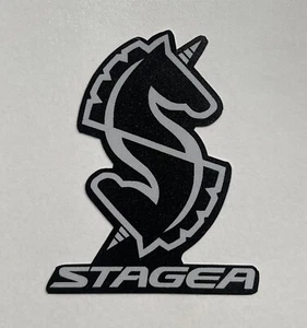 Nissan Stagea C34 Double Unicorn rear side sticker (qty 2) free post - Picture 1 of 2