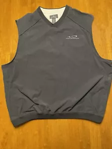 Antigua Vest Mens XL Black Windbreaker Jacket Golf Whistler Blackcomb Resort - Picture 1 of 11