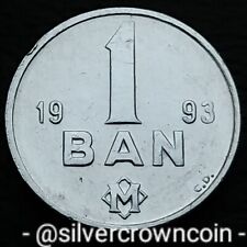 Moldova 1 Ban 1993 C.D. KM#1. Aluminum One Cent coin. First Year. Eagle. Cow. 