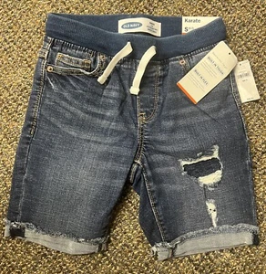 Old Navy Boy's Karate Blue Jean Shorts, Denim Shorts, 6-7 yrs, NEW w/ Tags. - Picture 1 of 6