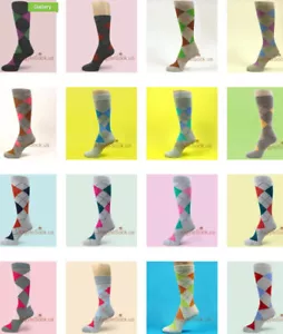 GRAY/GREY Men’s Groomsmen's Dress Socks - Picture 1 of 32