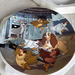 Disney Collector Plate Lady and the Tramp Series Ruff House 1993 COA - Picture 1 of 4