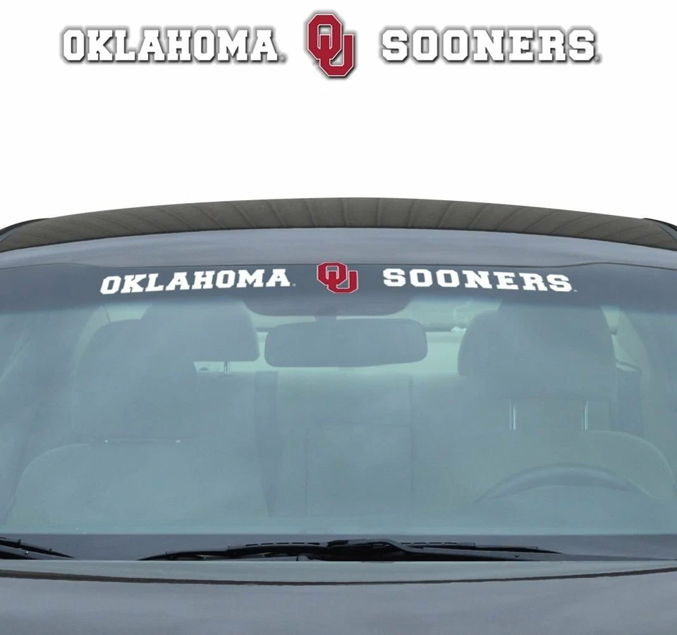 New NCAA Oklahoma Sooners Car Truck Suv Windshield Vinyl Decal - Image 1 of 1