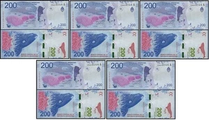 Argentina _ 5 pcs x 200 Pesos 2016 UNC P. 364a(1) Lemberg-Zp - Picture 1 of 2