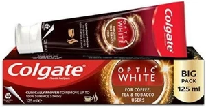 Pasta de dientes blanqueadora blanca óptica COLGATE para manchas de café, té y tabaco - 125 g - Imagen 1 de 7