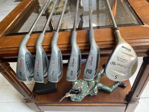 Wilson HT1000 Flow Weight RH Golf Ladies Steel Shaft 6-PW 5 Wood Prostaff Set - Picture 1 of 18