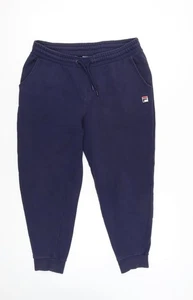 Fila Womens Blue L Jogger Sweatpants Tapered Cotton Blend - Picture 1 of 12