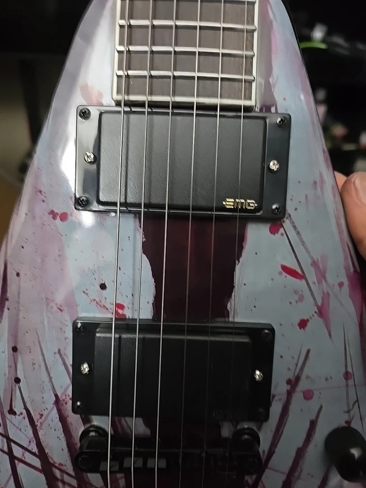 Flying V Electric Guitar Solid Body Black accessories 24 frets Artistic Guitar - Image 1 of 4