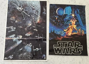 Vintage Poster Lot 1977 Star Wars 20th Century Fox USA Death Star Darth Vader - Picture 1 of 19