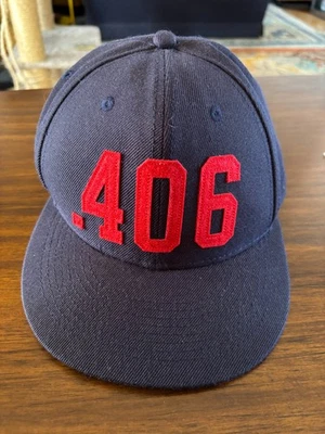 棒球羊毛合身平张泰德·威廉姆斯 0.406 帽子海军蓝 尺寸 7 — 第 1/4 张图片