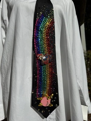 Corbata negra Kirby Rainbow Road Stardust Mario Kart Foto 1 de 4