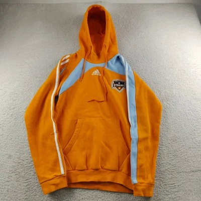 Houston Dynamo MLS Soccer Orange Adidas Hoodie Size Small - Image 1 of 4