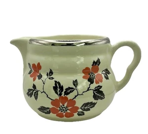 "Jarra de amapola roja naranja crema pasillo utensilios de cocina de calidad superior EE. UU. 3,25"" H" - Imagen 1 de 10