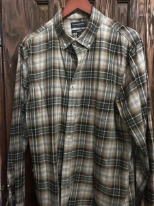 Banana Republic Tan/brown Flannel Plaid Shirt Men’s / Sz: Large - Picture 1 of 4