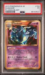 PSA 1 - Dusknoir (Shiny) 104/101 Holo Secret Rare BW Plasma Blast Pokemon POP 3 - Picture 1 of 2