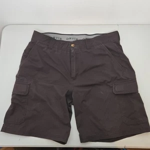 Orvis Cargo Shorts Mens 34 Black Stretch Fishing Hiking Outdoor Pockets Comfort - Picture 1 of 10
