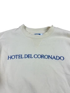 hotel del coronado crewneck sweatshirt yellow size small - Picture 1 of 4