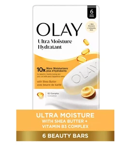 Jabones en barra de belleza complejo de manteca de karité Olay Ultra hidratante 3,17 oz paquete de 6 - Imagen 1 de 2