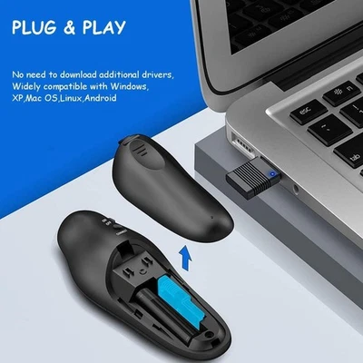 Wireless Presenter 2.4GHz PPT Pen Powerpoint Clicker Remote YK92H Control M4M9 - Image 1 of 4