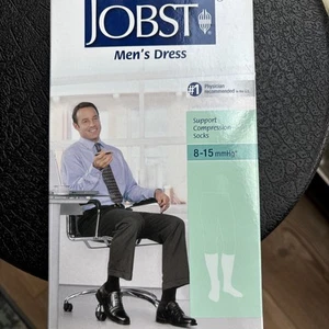 Jobst Men’s Dress 8-15 mmHg Compression socks Sz large. Khaki #110798 NEW - Picture 1 of 6