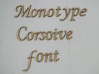 Laser Cut Unfinished Wood Letters or Numbers Monotype Corsoive Font Craft Cutout