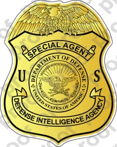 STICKER DEFENSE INTELLIGENCE AGENCY SPECIAL AGENT GLD - Picture 1 of 2