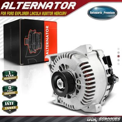 Alternador para Ford Explorer 2002-2005 Lincoln Aviator Mercury 4.6L 130A 12V CW - Imagem 1 de 4