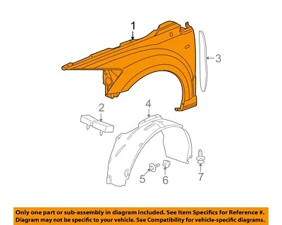 Dodge CHRYSLER OEM 07-12 Caliber-Front Fender Right 5115660AD - Image 1 of 2