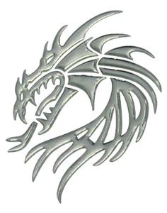 3D-Chrome-Sticker Dragon 195 x 155 mm Auto Aufkleber - Bild 1 von 1