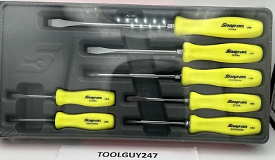SNAP ON TOOLS SDDX70A HV 7pc HI-VIZ YELLOW Handle Combination Screwdriver Set - Image 1 of 4