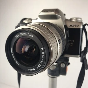 Pentax MZ-50 Camera Sigma Zoom Lens and Tripod - Picture 1 of 11