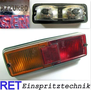 Rückleuchte links SIEM Fiat 128 komplett mit Rahmen original Azzurro - Picture 1 of 3