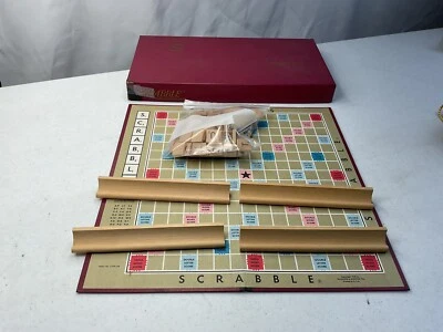 Scrabble 1948-1953 Selchow & Righter Co. Complete 100 Wood Tiles - Image 1 of 4