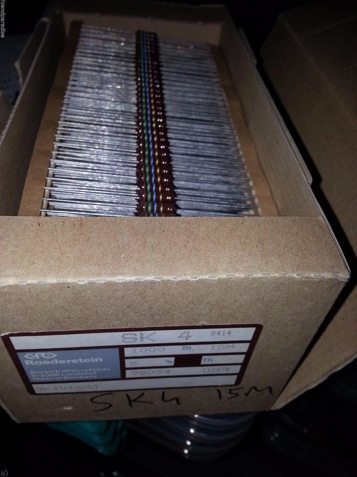 100x ROE SK4 GENUINO 15M 0.6W 5% CARBONO RESISTENCIA MARSHALL AMP ECUALIZADOR CALIDAD PIHER! Foto 1 de 1