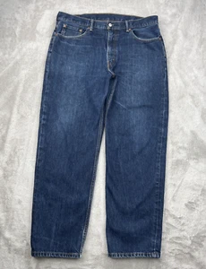 Levis Jeans Mens 38x32 Blue 550 Tapered Baggy Loose Dark Skate Grunge Thrashed - Picture 1 of 16
