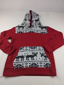 Suéter grande con capucha bolsillos para mujer Siimhwss. Ciervo reno. Cómodo - Imagen 1 de 11