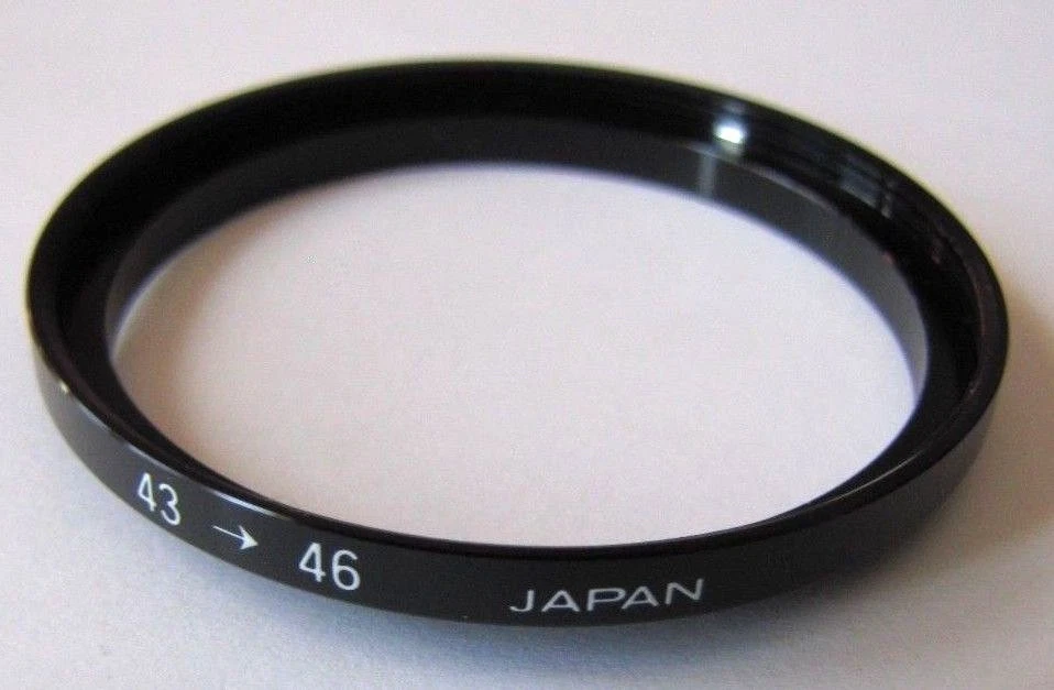 43mm-46mm Metal Adapter Stepping Step Up Ring 43 mm Lens - 46 mm Japan U&S 43-46 - Image 1 of 3
