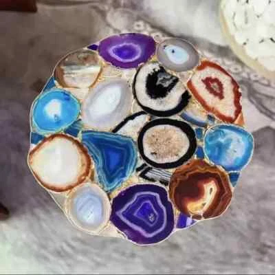 agate table lamp/ agate stone table top/ agate coffee table/ agate table tops - Image 1 of 2