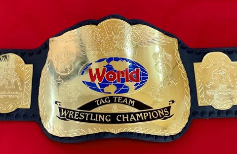 WWF WORLD TAG TEAM BELT WRESTLING CHAMPIONSHIP GOLD PLATED BELT REPLICA BELT Cover