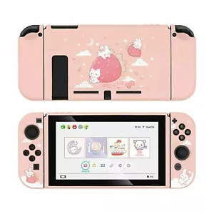 Funda protectora GeekShare para Nintendo Switch delgada carcasa blanda Strawberry Bunny - Imagen 1 de 10