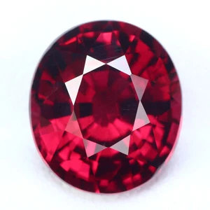 6,03 Ct Splendente Perfetto Ovale 10,9x9,6 MM 100% Naturale Rosa Rossastro Rodolite - Foto 1 di 5