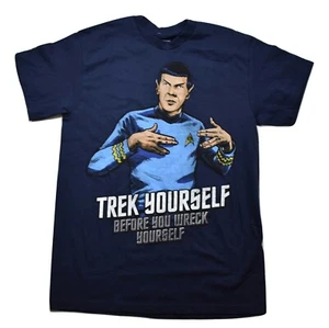 Star Trek Mens Mr. Spock Trek Yourself Before You Wreck Yourself Shirt New M - Picture 1 of 5