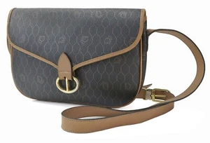 Aut CHRISTIAN DIOR Black PVC Canvas and Leather Crossbody Shoulder Bag #52716 - Picture 1 of 16