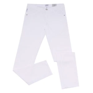 4017S pantalone classico bimba ARMANI JUNIOR jegging bianco pant trouser kid - Picture 1 of 4