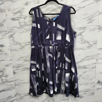 Платье женское Simply Vera Wang размер XL черно-белое без рукавов качели длина до колена - Изображение 1 из 4