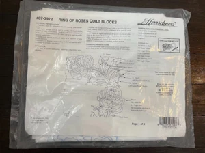 Herrschners Ring of Roses Quilt Blocks 07-3972 Vintage 90s NEW - Picture 1 of 5